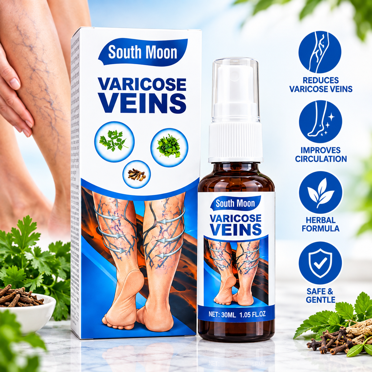 South Moon Varicose Veins Relief Spray
