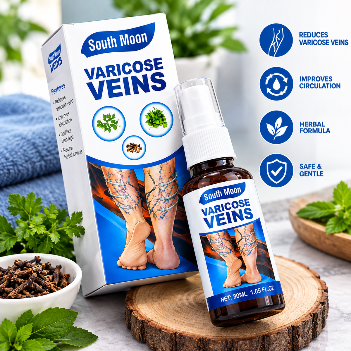 South Moon Varicose Veins Relief Spray